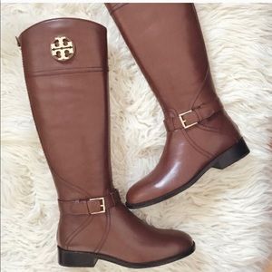 Size 8 Tory Burch riding boots brown